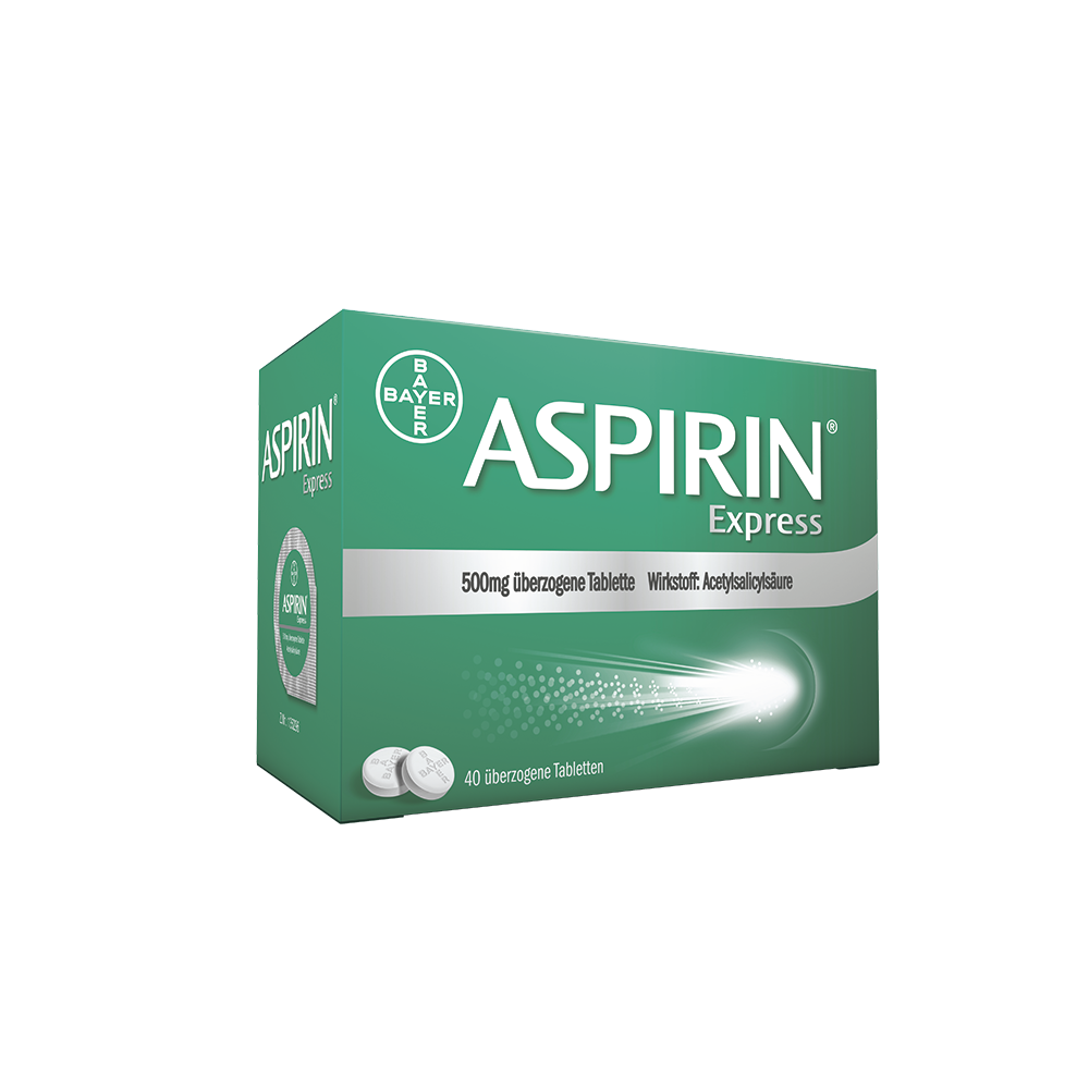 Abbildung Aspirin Express 500 mg überzogene Tabletten