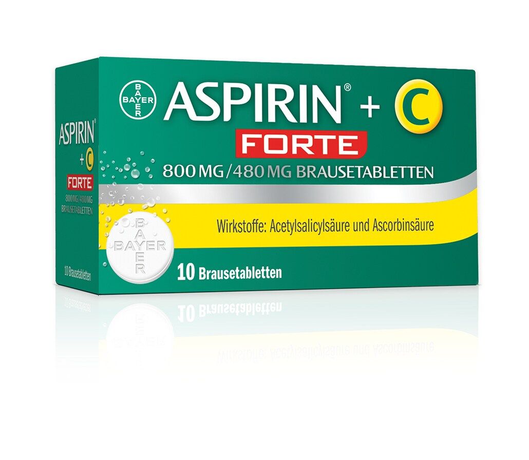Abbildung Aspirin + C forte 800 mg/480 mg Brausetabletten