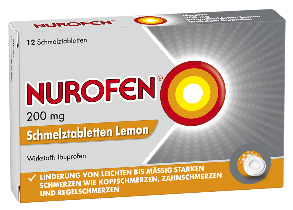 Abbildung Nurofen 200 mg Schmelztabletten Lemon