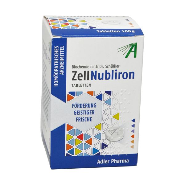 Abbildung Biochemie nach Dr. Schüssler Zell Nubliron Tabletten