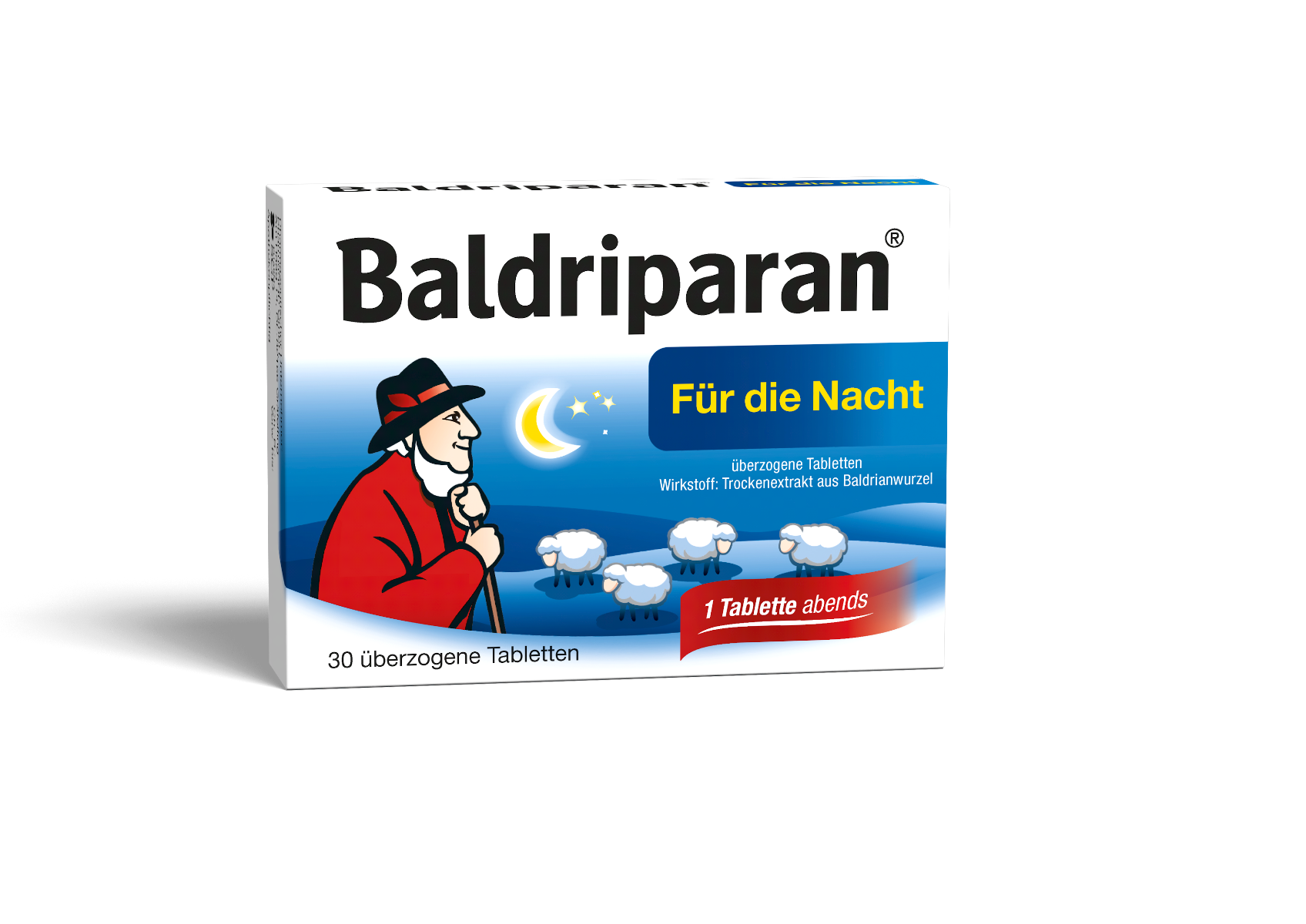 Abbildung Baldriparan für die Nacht - überzogene Tabletten