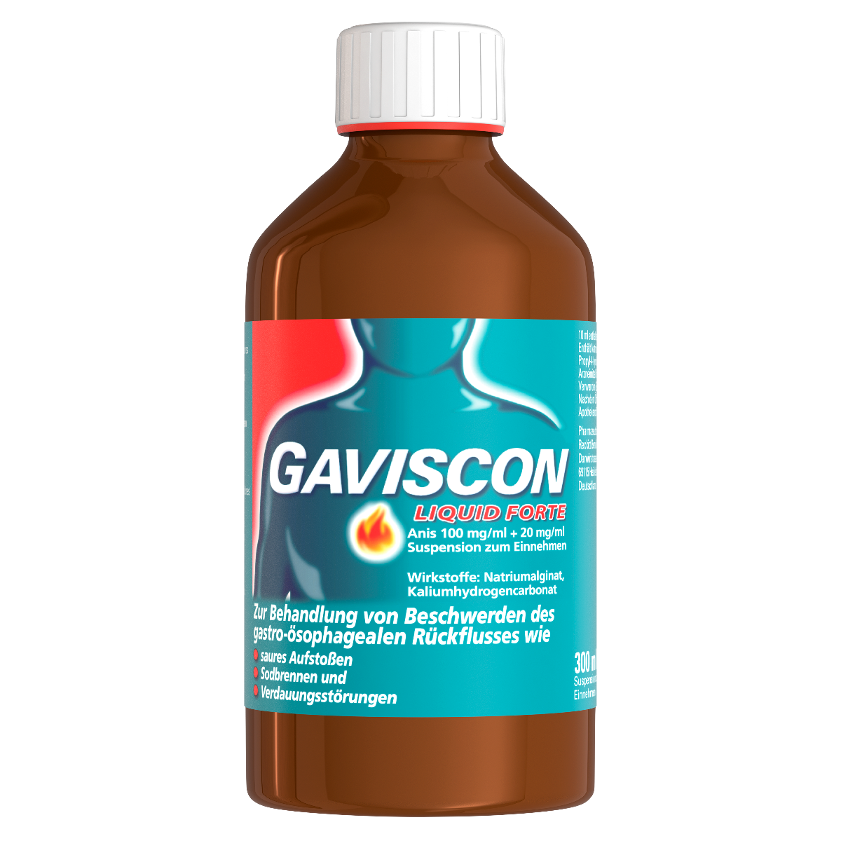 Abbildung Gaviscon Liquid forte Anis 100 mg/ml + 20 mg/ml Suspension zum Einnehmen