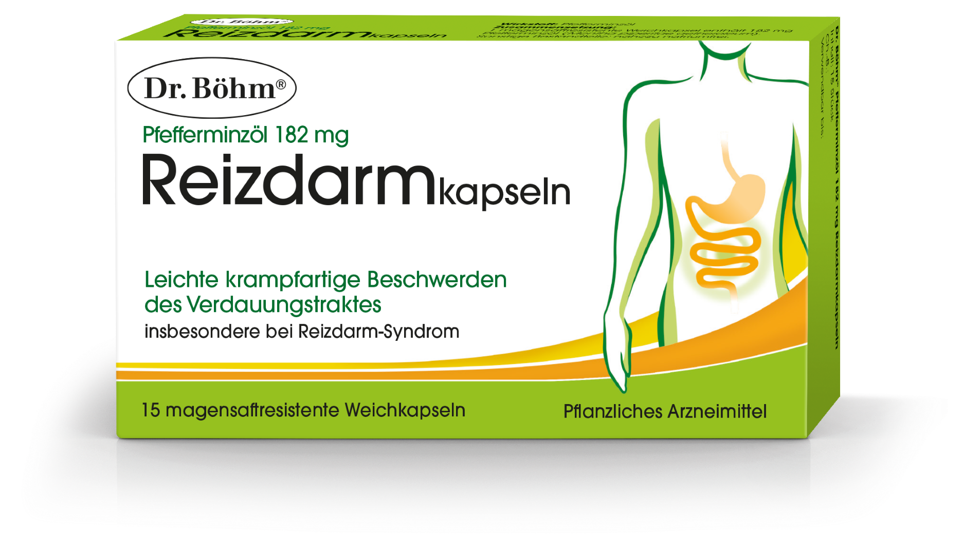 Abbildung Dr. Böhm Pfefferminzöl 182 mg Reizdarmkapseln