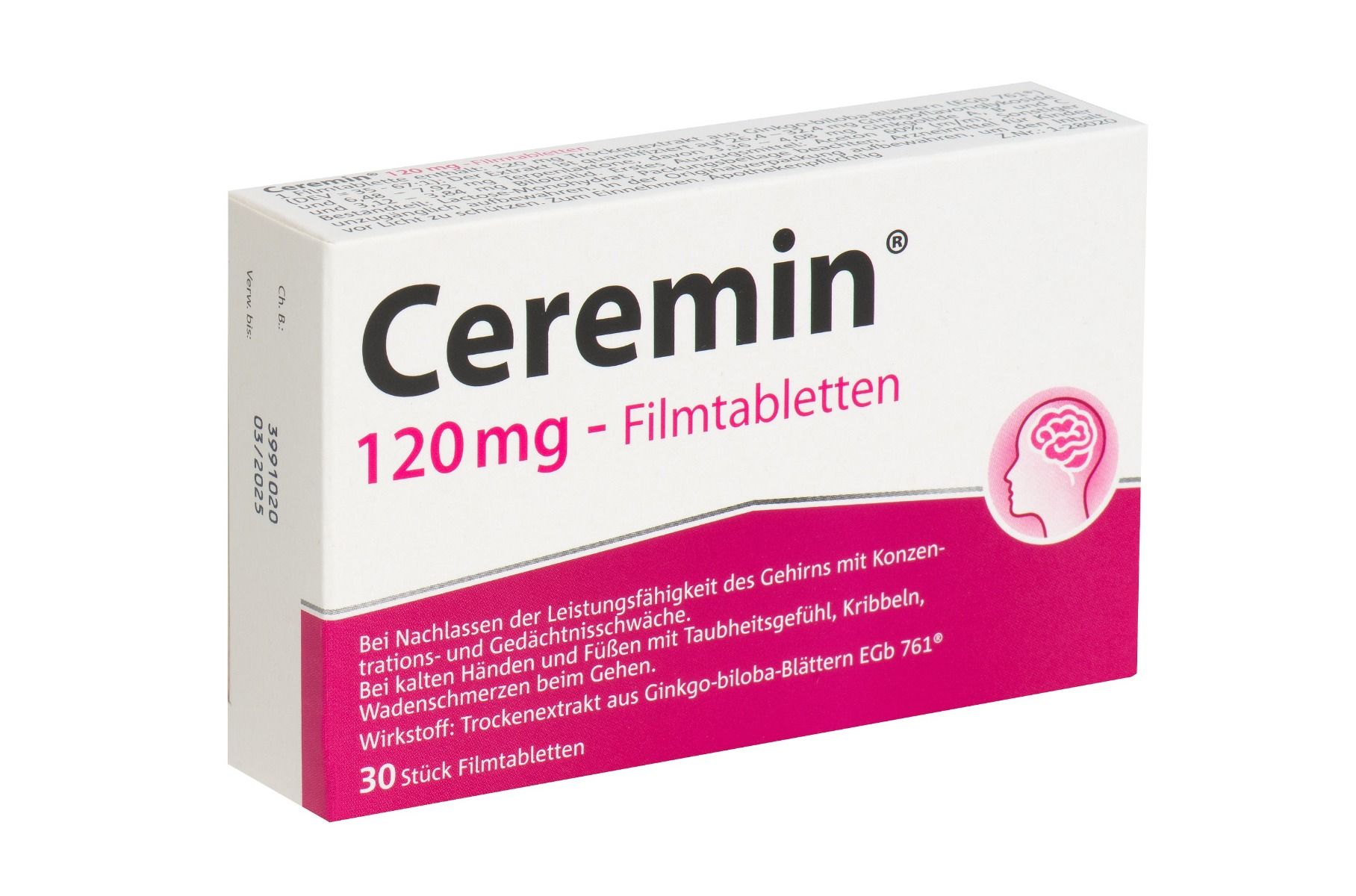 Abbildung Ceremin 120 mg - Filmtabletten