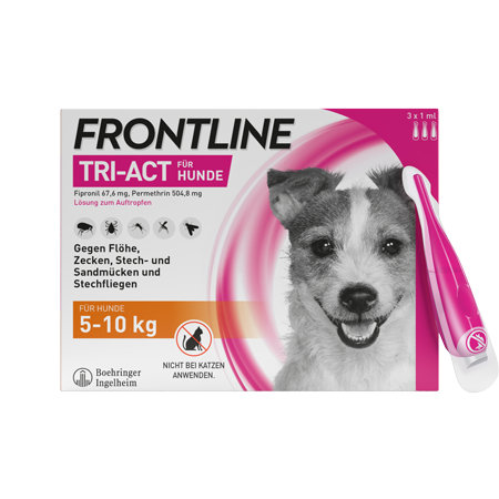 Abbildung Frontline Tri-Act Lösung zum Auftropfen für Hunde 5-10 kg