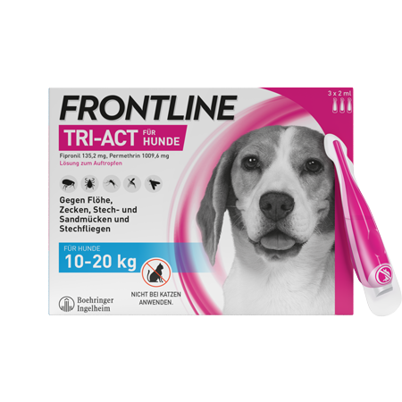Abbildung Frontline Tri-Act Lösung zum Auftropfen für Hunde 10-20 kg