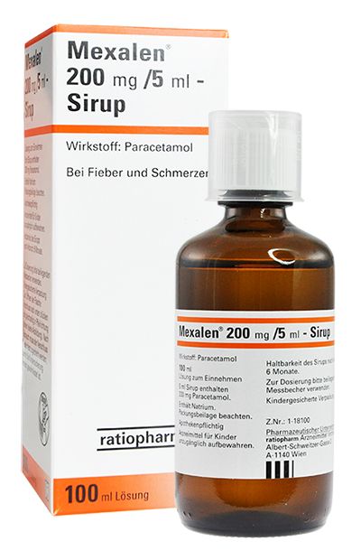 Abbildung Mexalen 200 mg/5 ml - Sirup